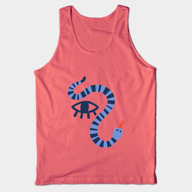 Cute Snake Eye Matisse Style Art Tank Top by Royal Tings